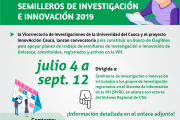 Convocatoria interna de apoyo a Proyectos de Semilleros de Investigación e Innovación 2019